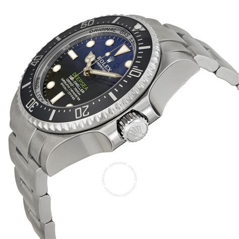 rolex deepsea d-blue dial automatic men's stainless steel oyster watch|deepsea watches for sale.